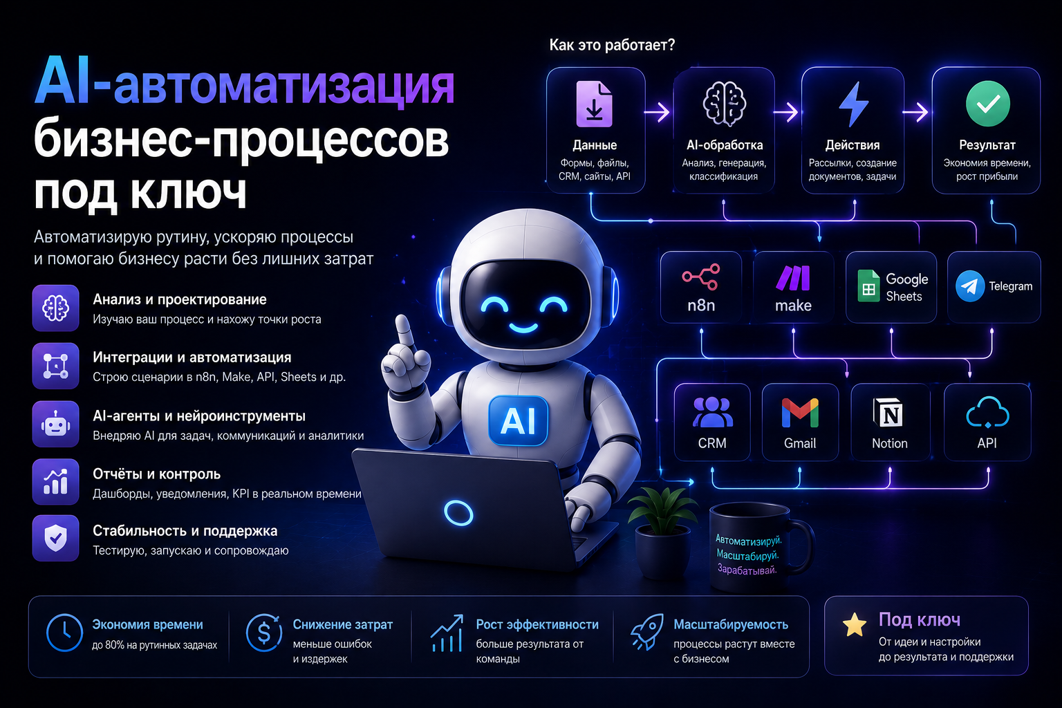 AI-автоматизация бизнес-процессов под ключ