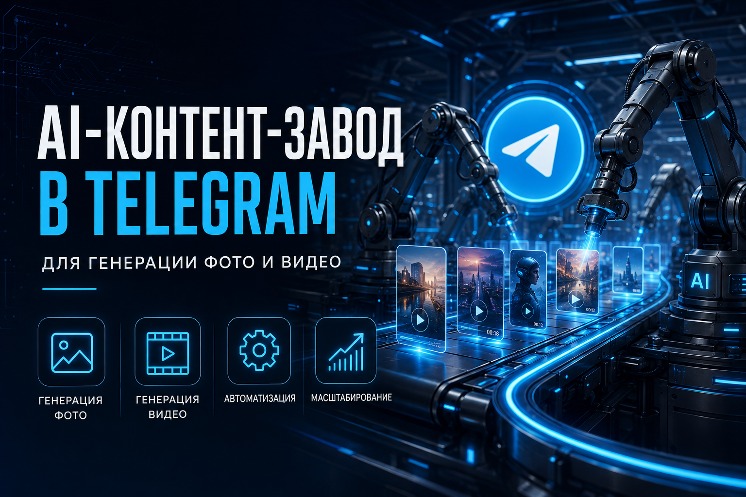 AI-контент-завод в Telegram для генерации фото и видео