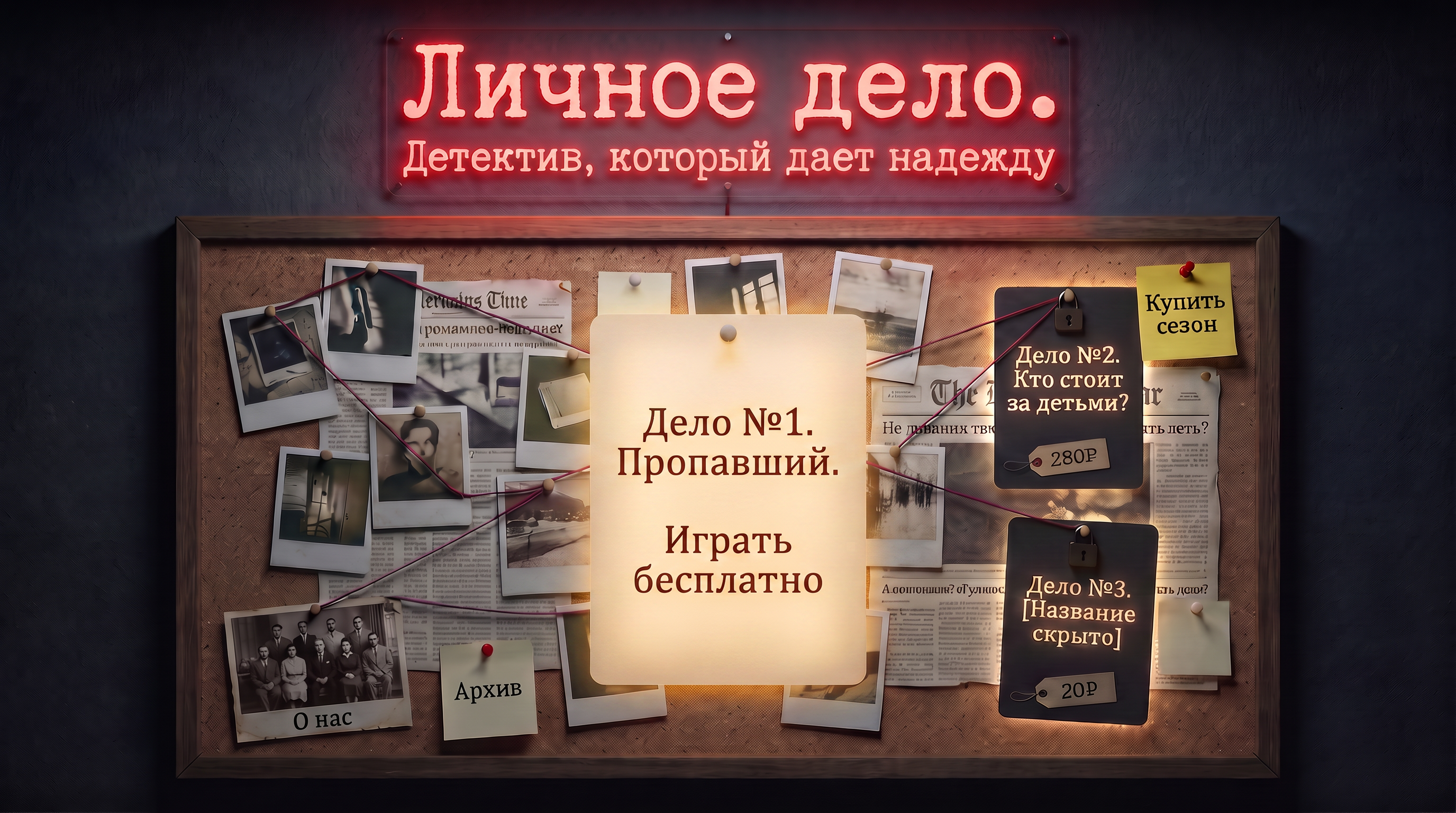 Кейс №3. Визуальная концепция для детективного симулятора «Личное дело»