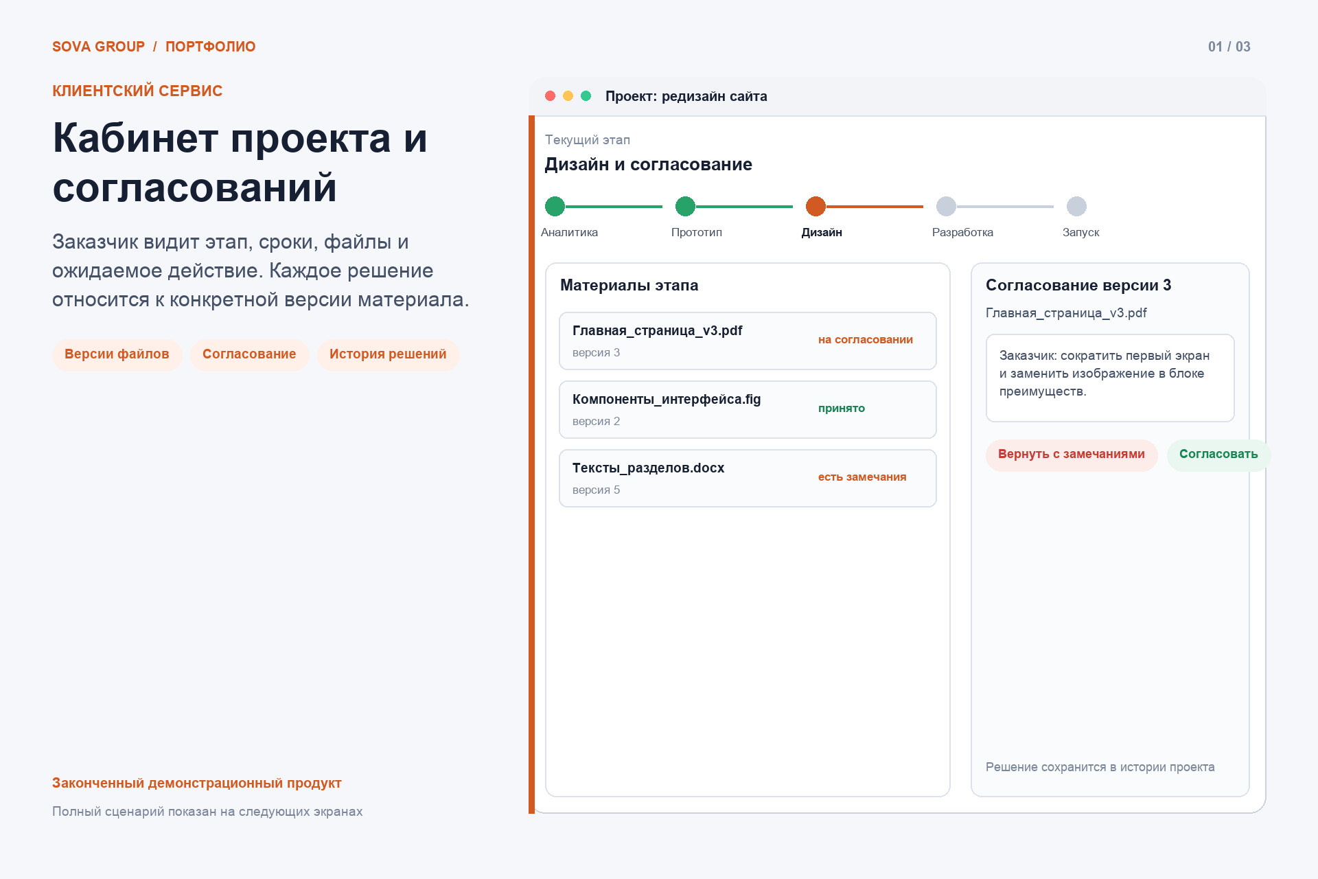 Клиентский кабинет проекта