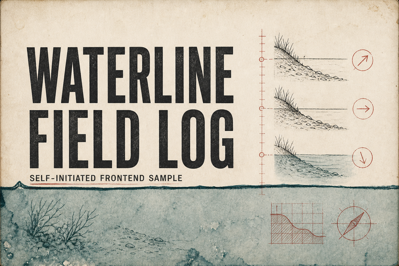 Waterline Field Log — адаптивный HTML/CSS/JavaScript