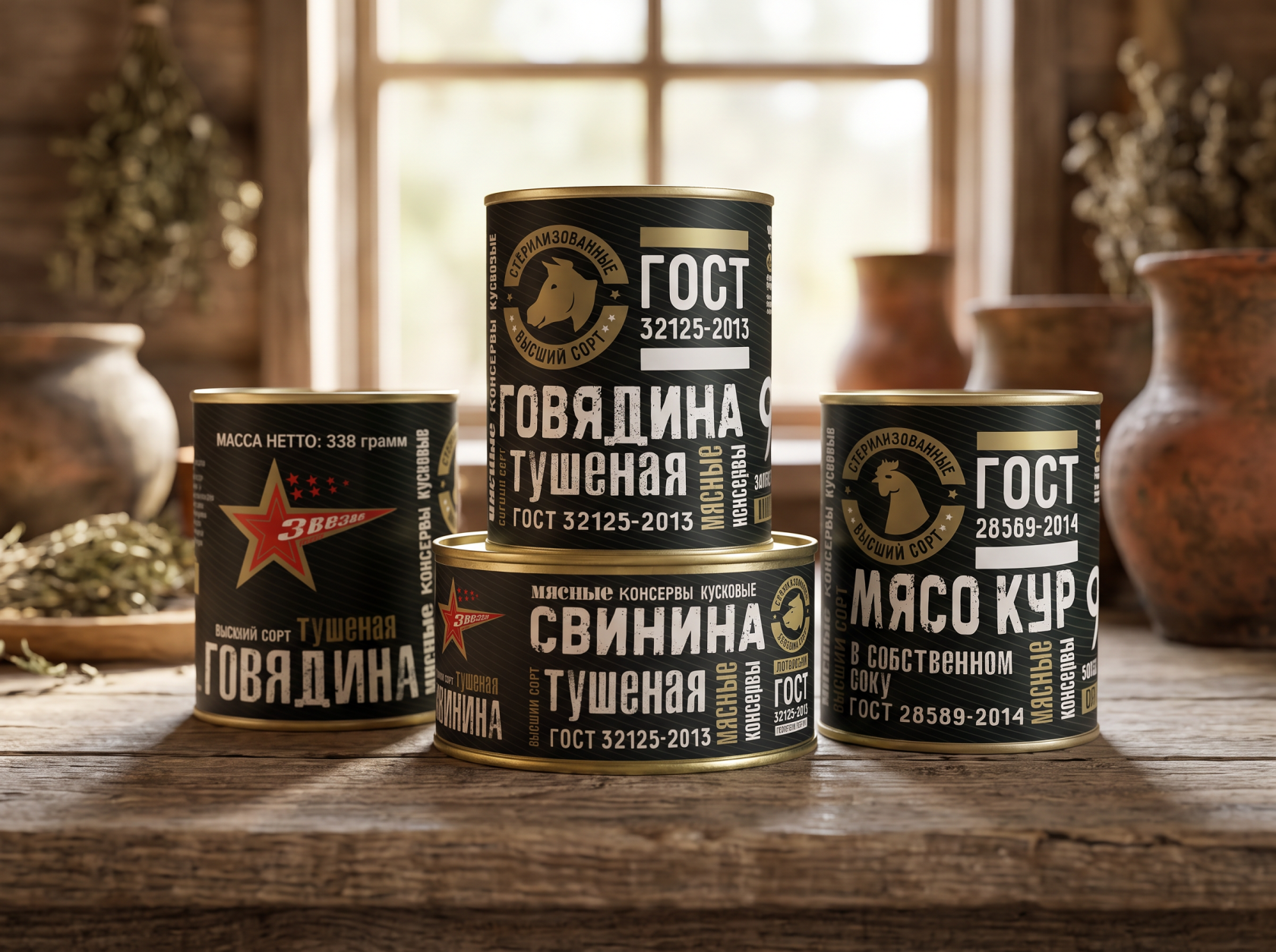 Линейка мясных консервов
