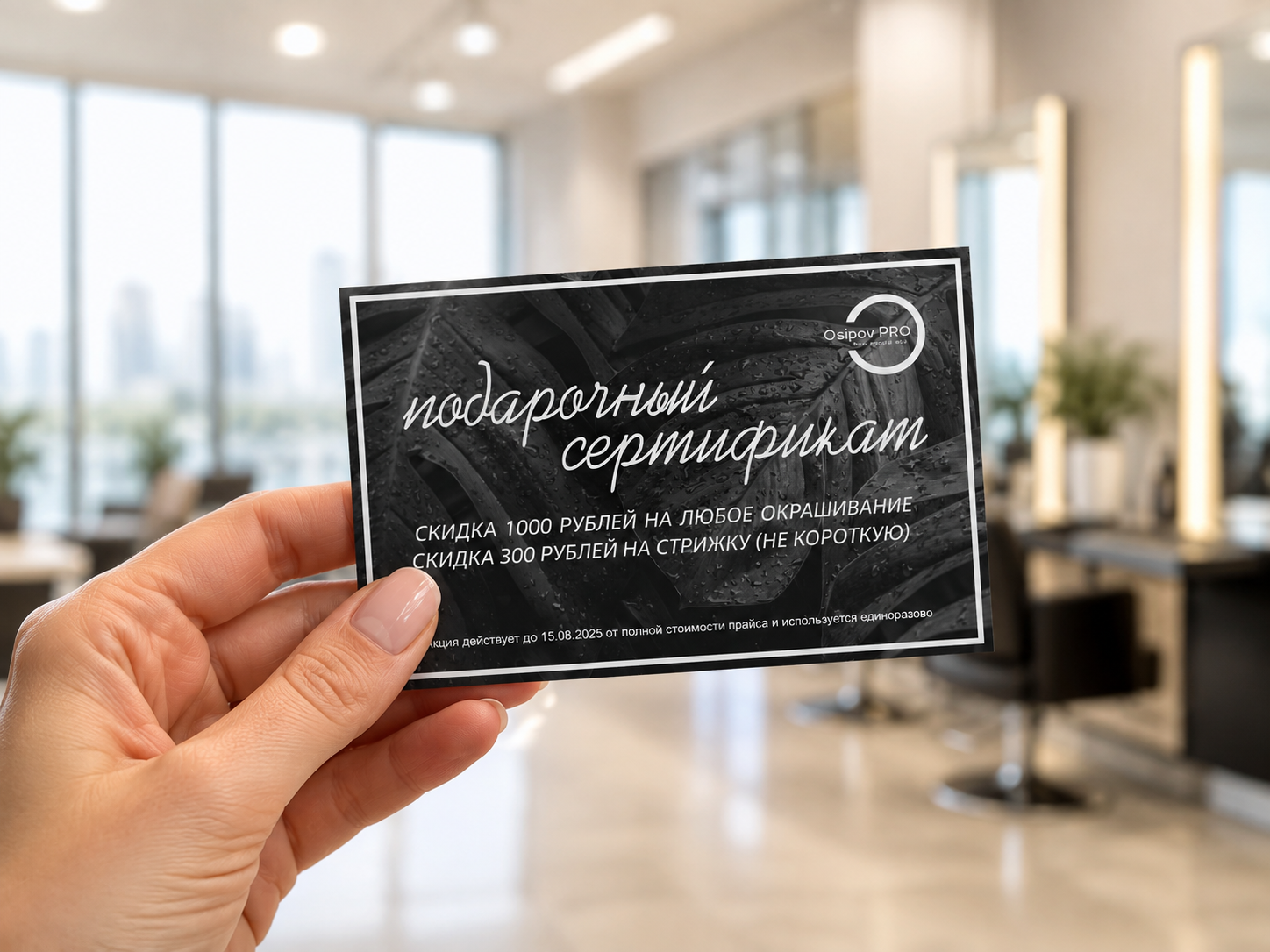 Подарочный сертификат для салона
