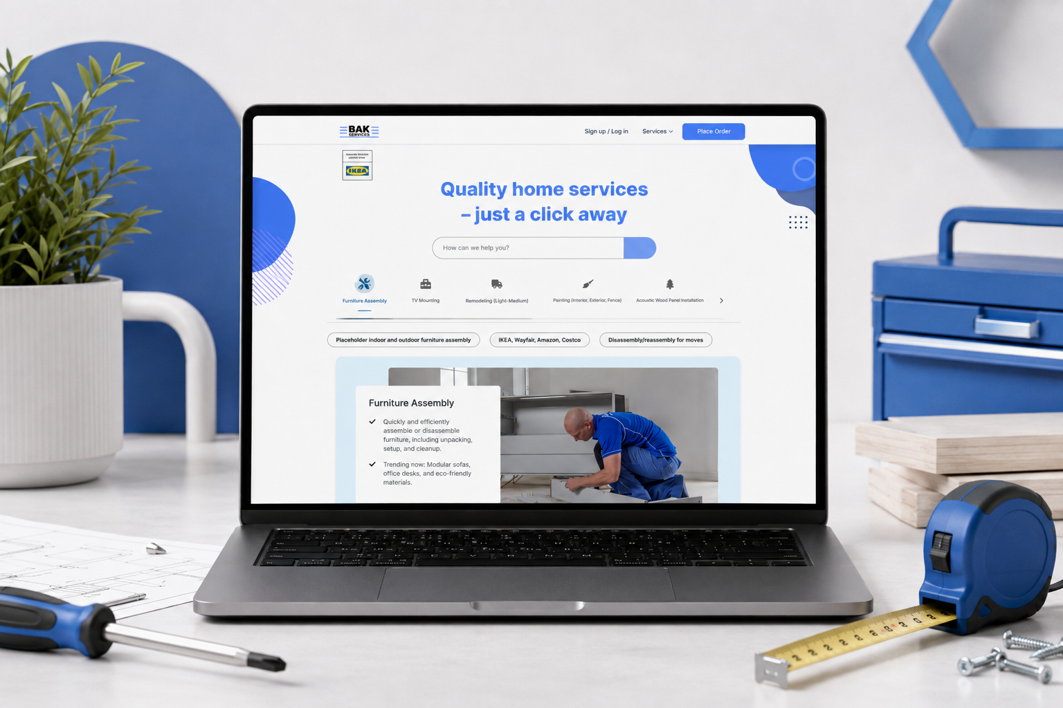 Разработка сайта для «BAK Services»