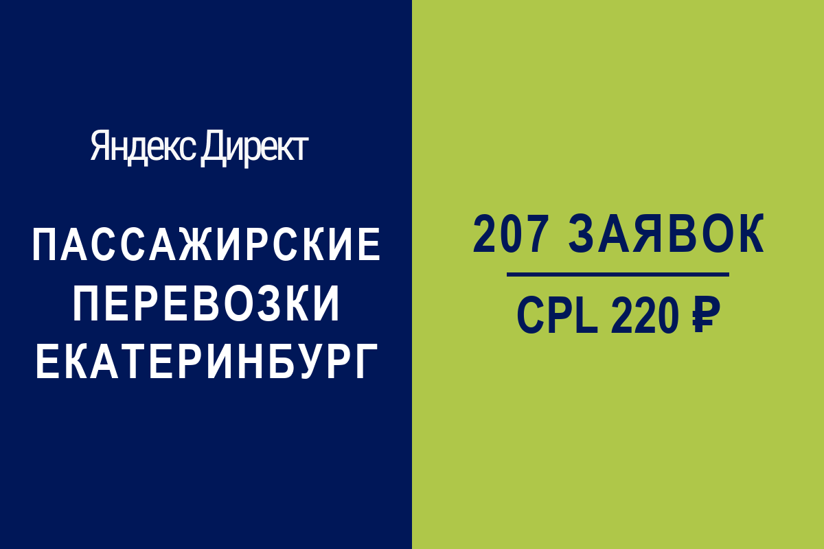 Пассажирские перевозки в Екатеринбурге: 207 заявок по 220 руб. за месяц | Яндекс.Директ