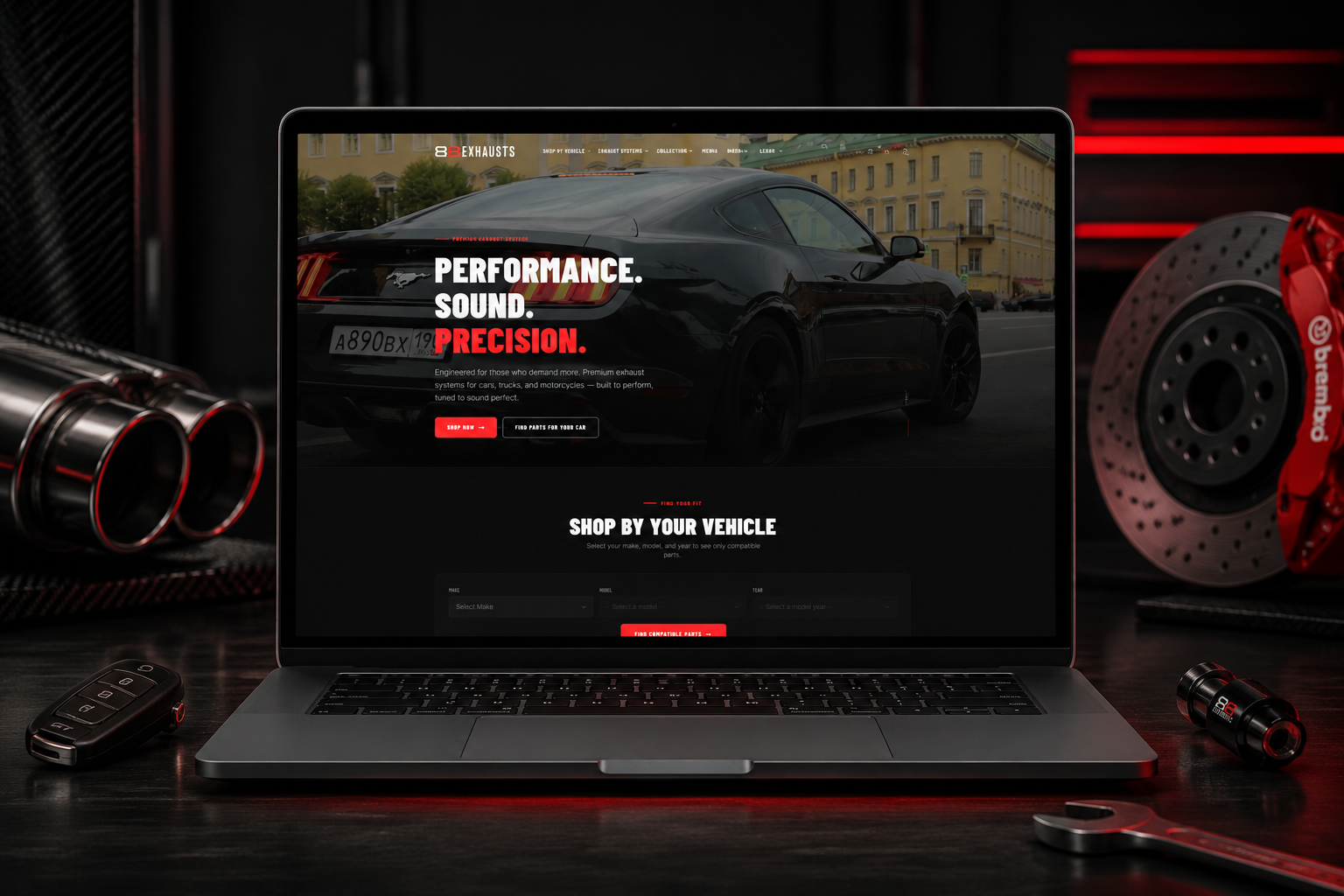 Разработка сайта для «88 Exhausts»