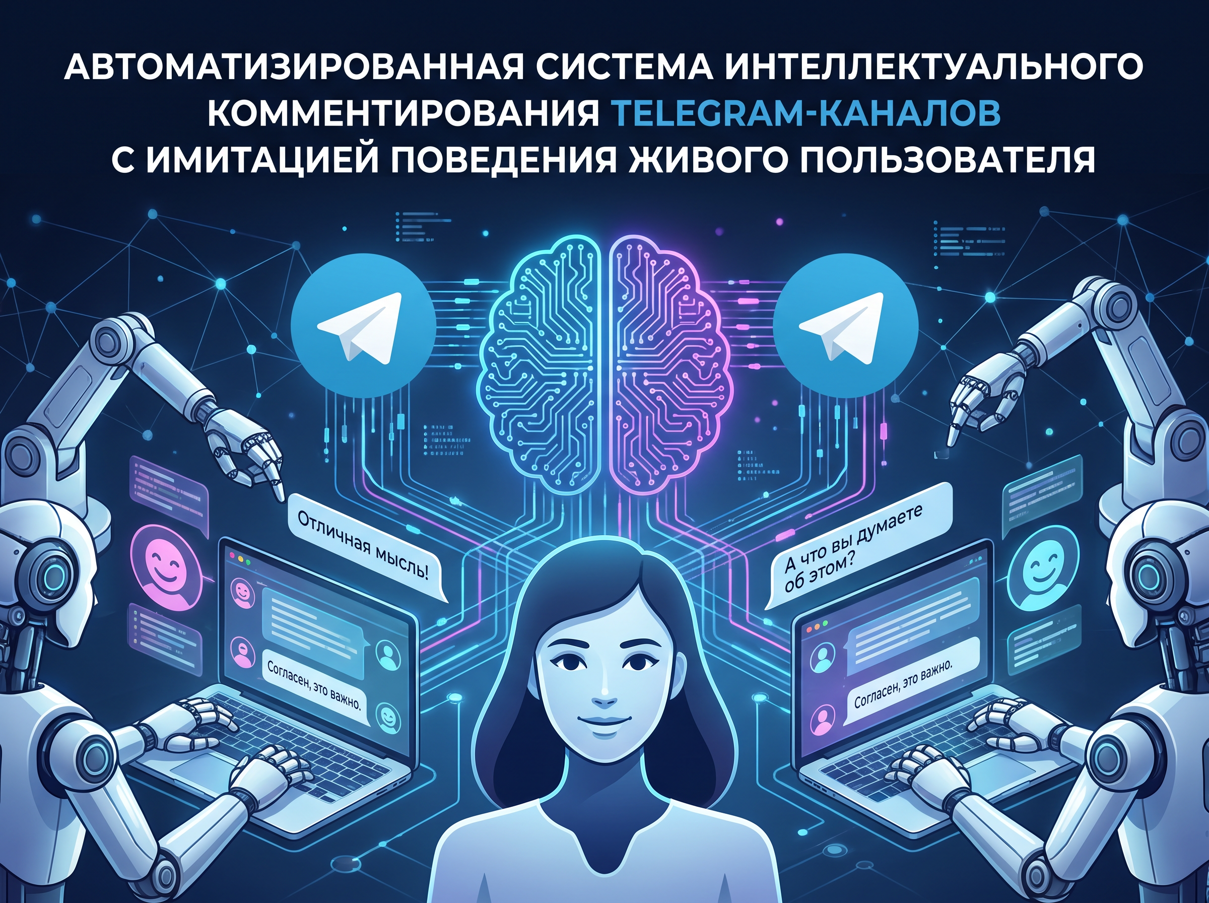 Автоматизированная система интеллектуального комментирования Telegram-каналов с имитацией поведения живого пользователя (автоматический комментинг)