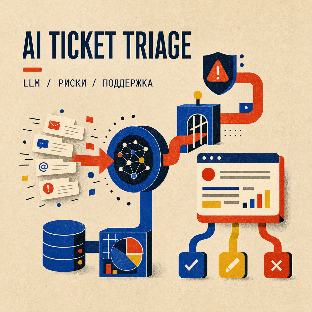 AI Ticket Triage — обработка обращений поддержки с LLM и Telegram