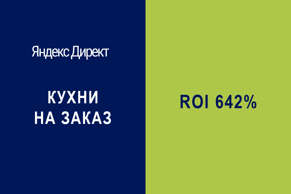 Кухни на заказ в Москве: ROI 642% за год по данным Roistat | Яндекс.Директ