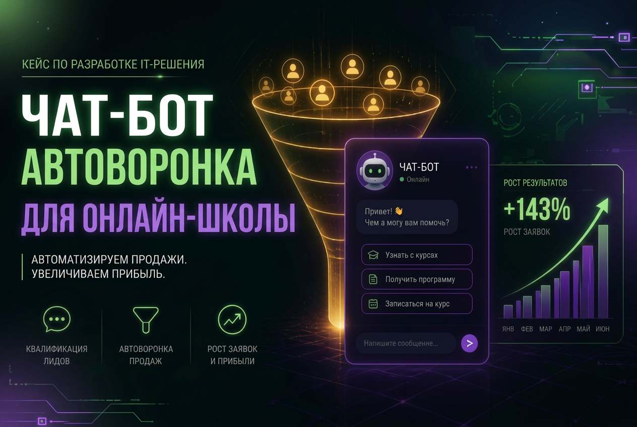 Автоворонка для онлайн-школы по инвестициям