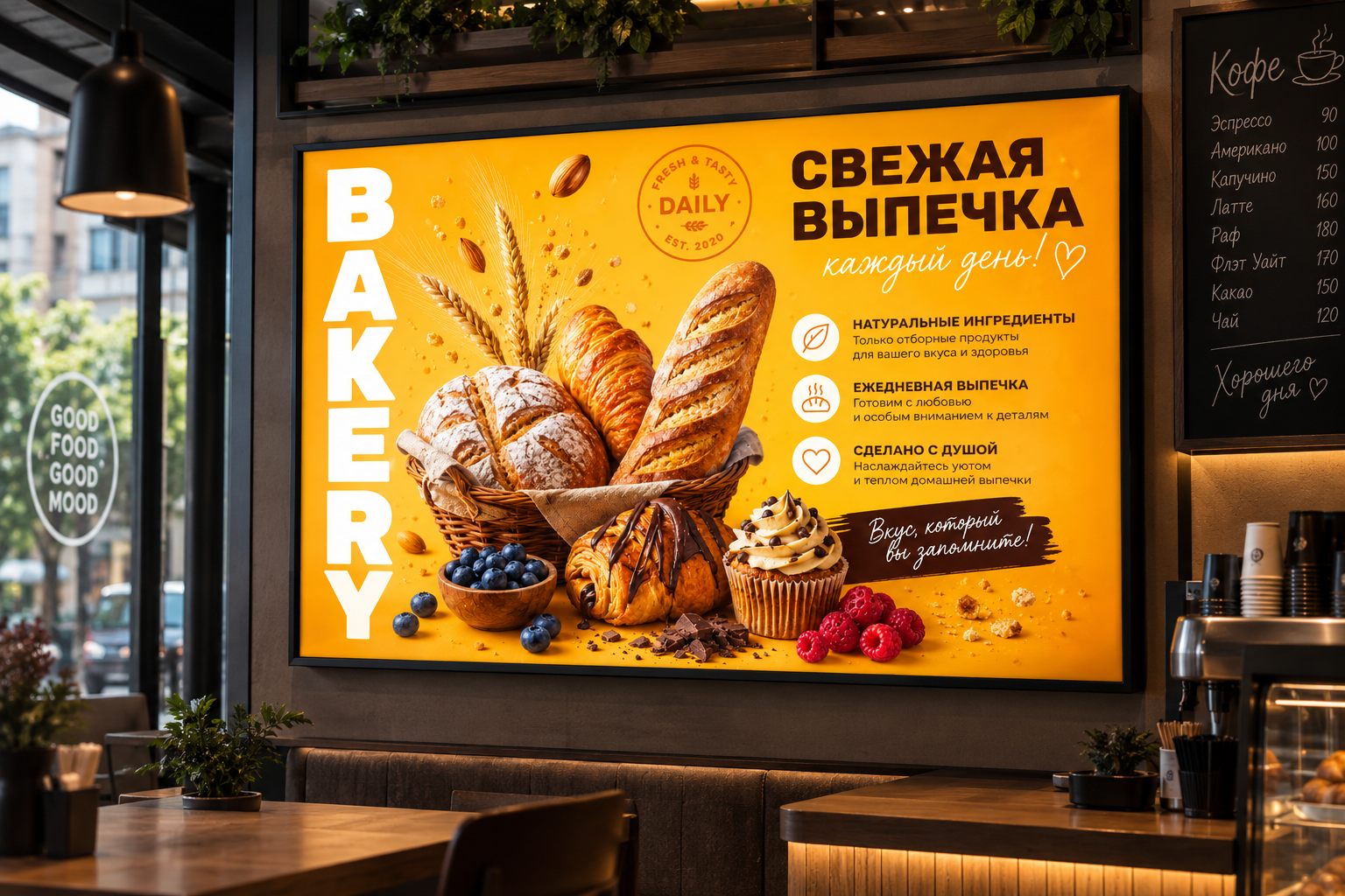 Разработка дизайна баннера для выпечки