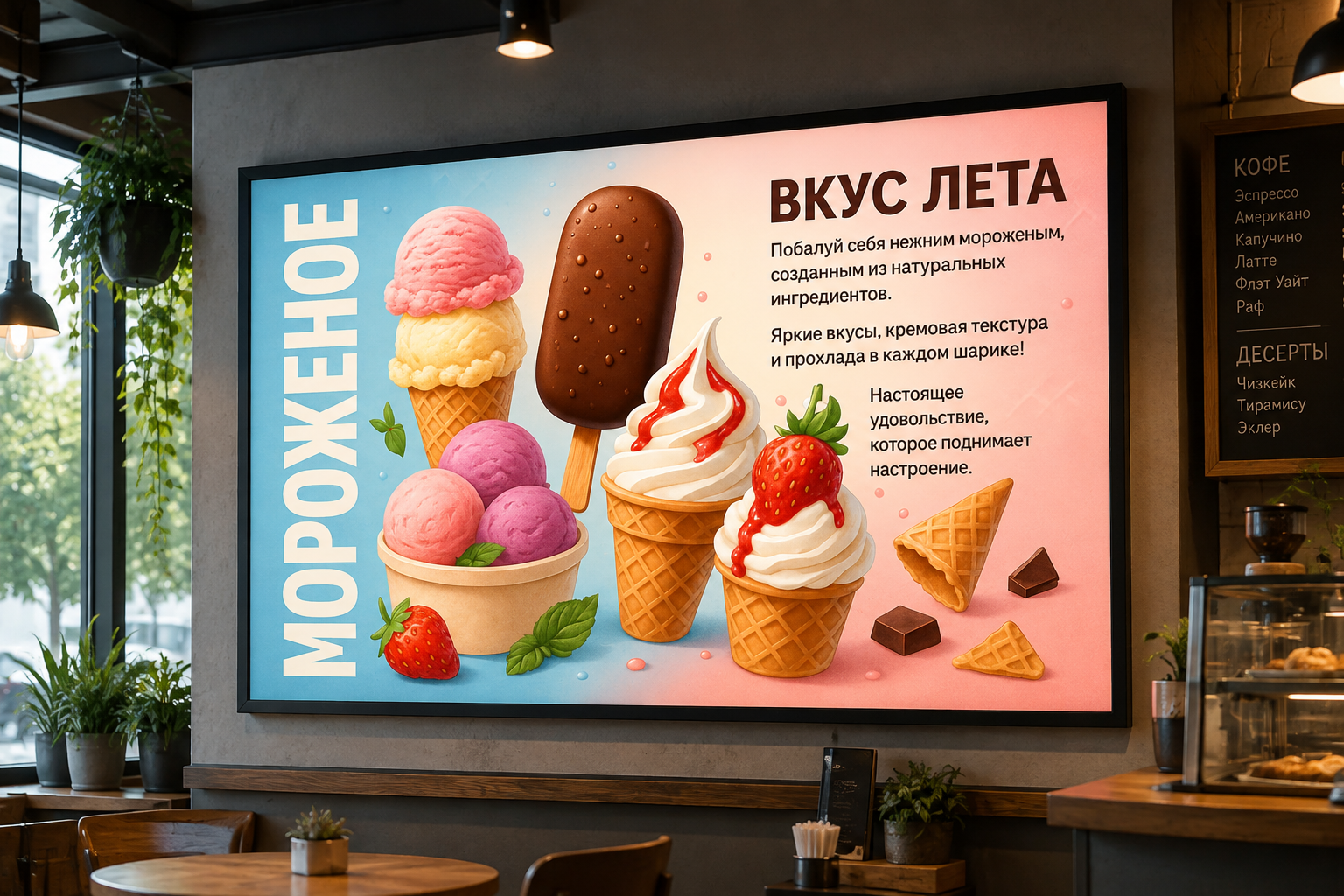 Разработка баннера для летнего кафе