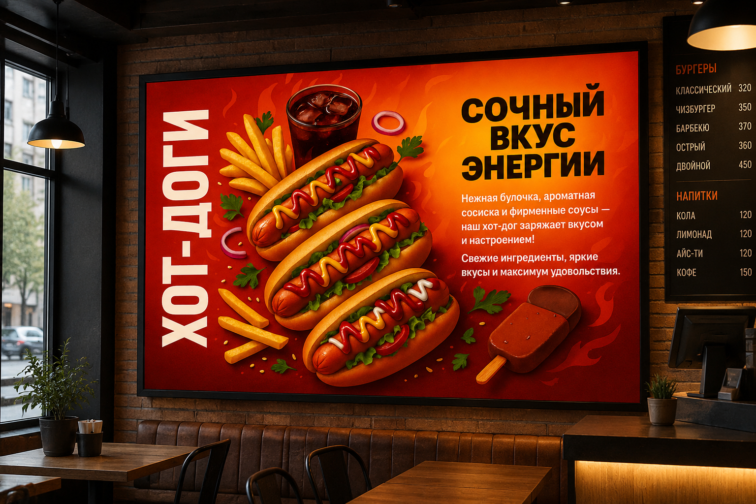 Разработка баннера для летнего кафе