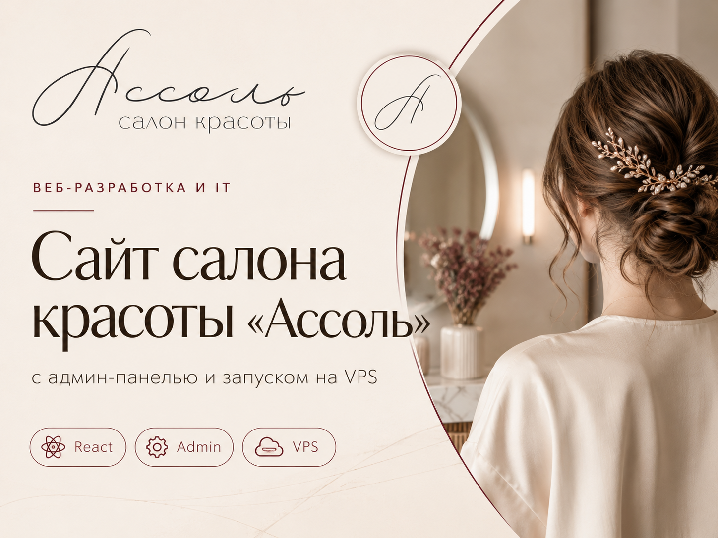 Сайт салона красоты «Ассоль» с админ-панелью и запуском на VPS