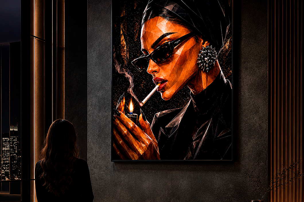 Premium AI Artwork — авторская картина с интерьерной фото-презентацией