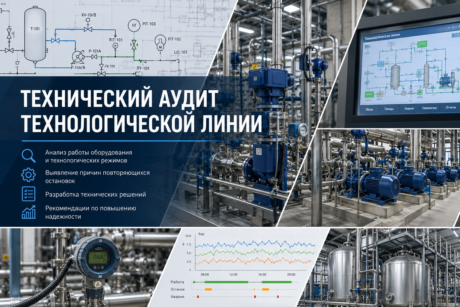 Технический аудит технологической линии и анализ простоев оборудования