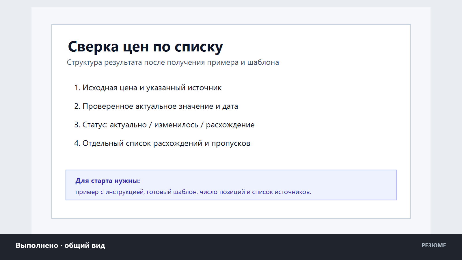 Автоматизированная схема сверки прайс-листов