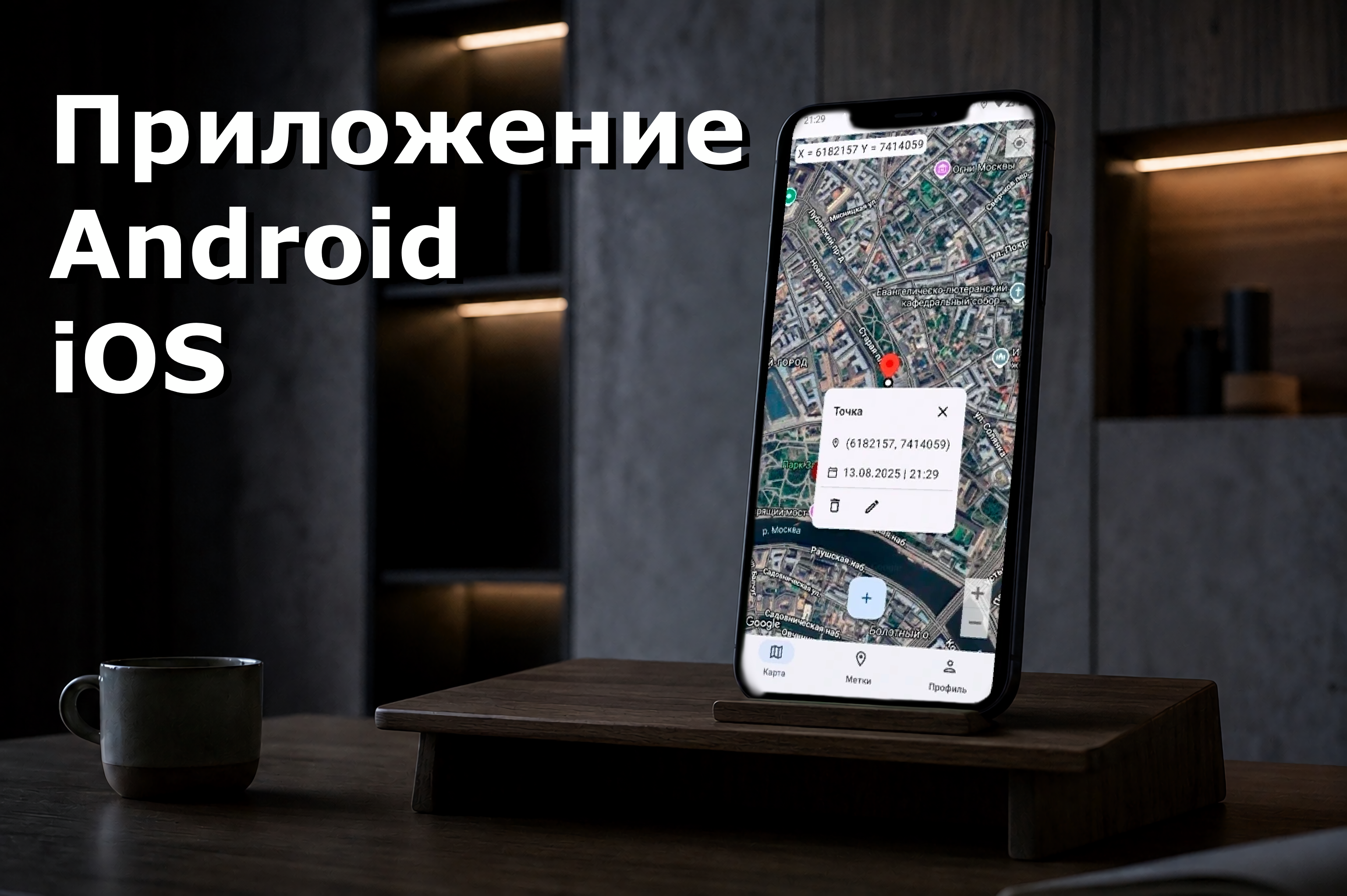 Мобильное приложение с геометками и маршрутами на карте