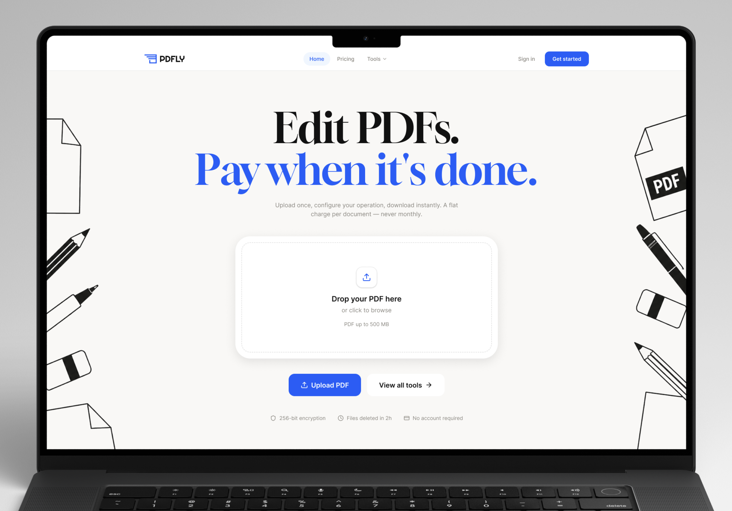 PDFly - SaaS-сервис с 11 онлайн-инструментами для работы с PDF