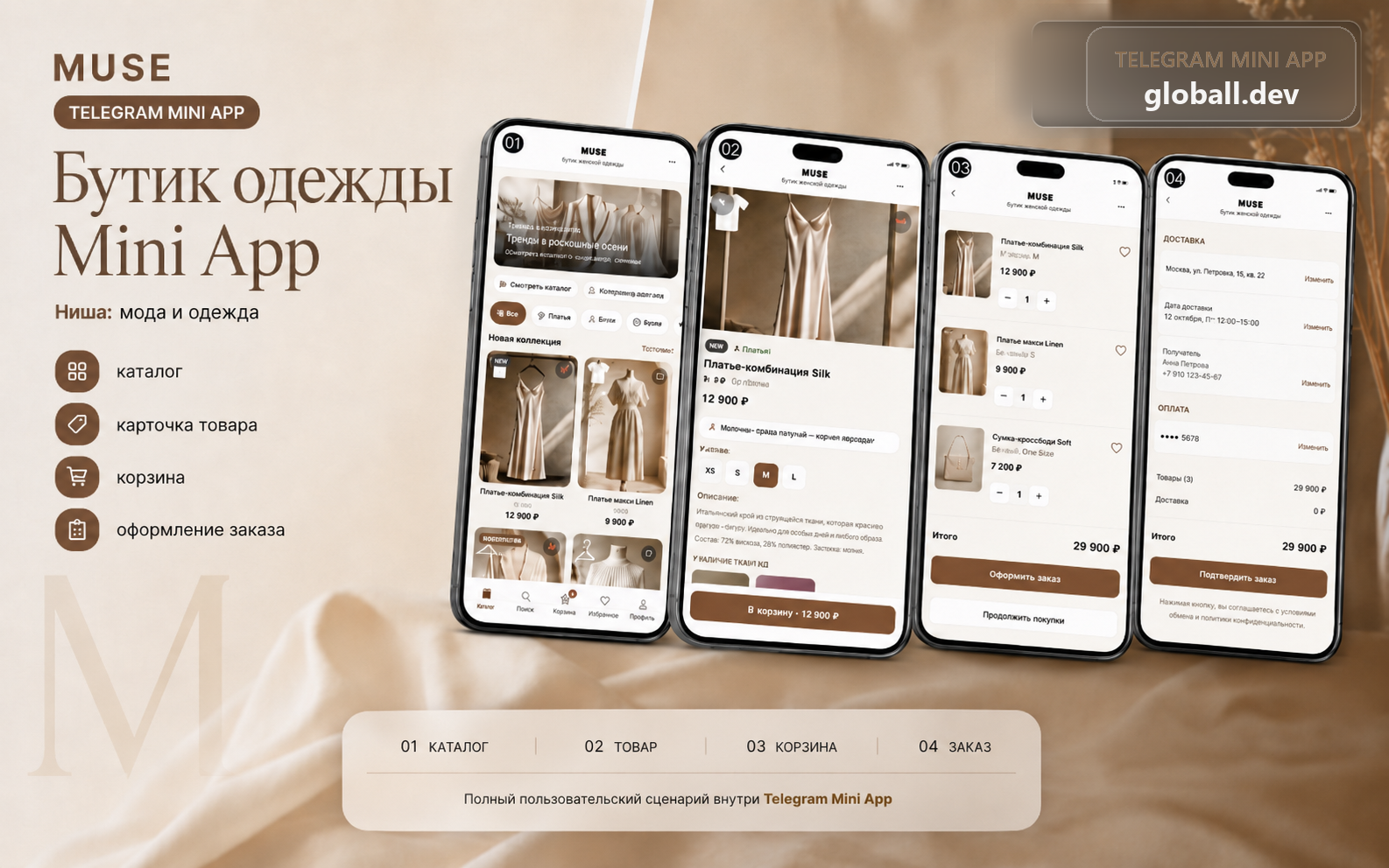 Бутик одежды в Telegram - лукбук, размеры и запись на примерку