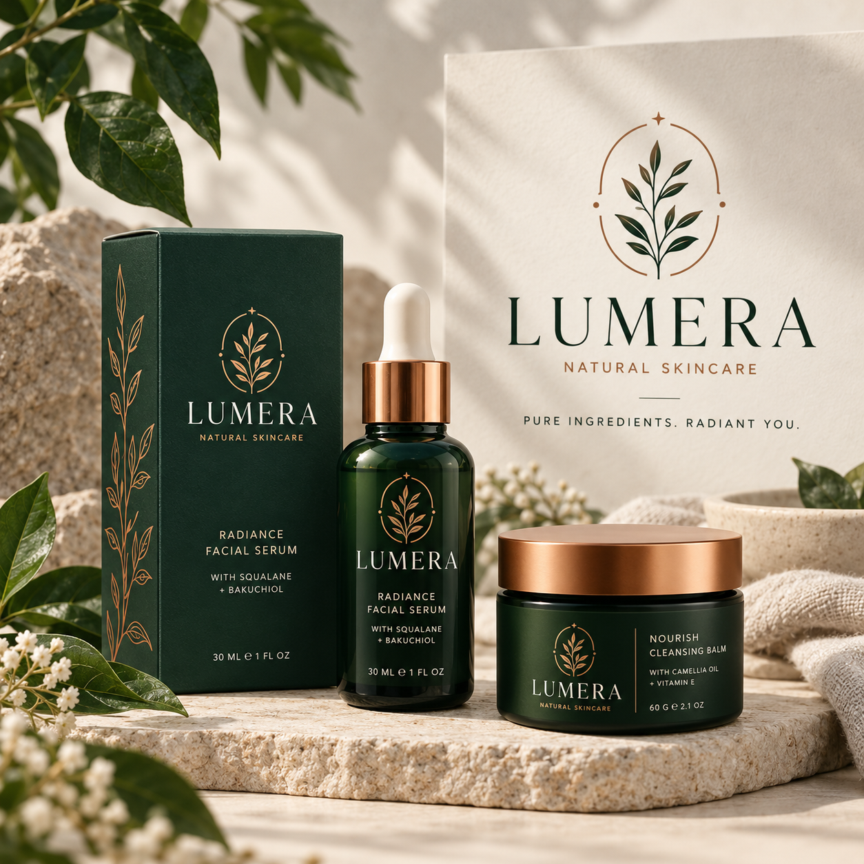 Фирменный стиль для бренда натуральной косметики Lumera