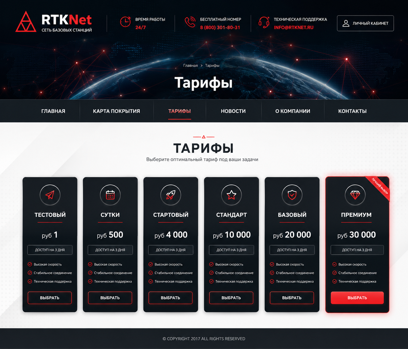 Разработка сайта для станций сети