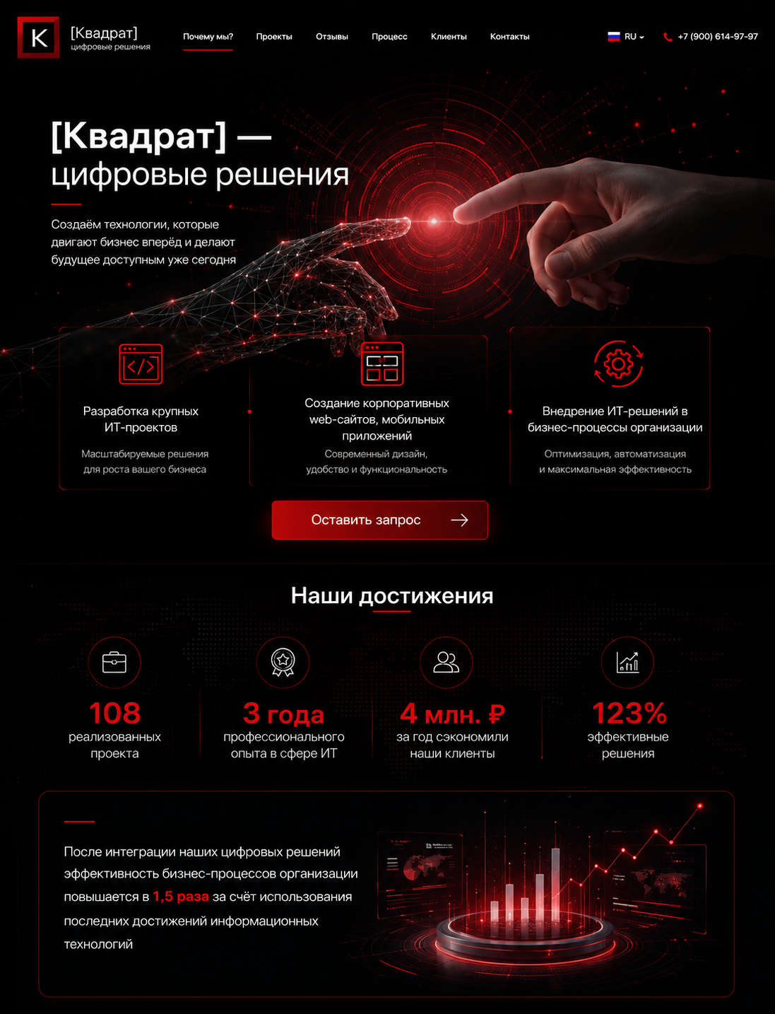 Разработка лендинга для IT компании