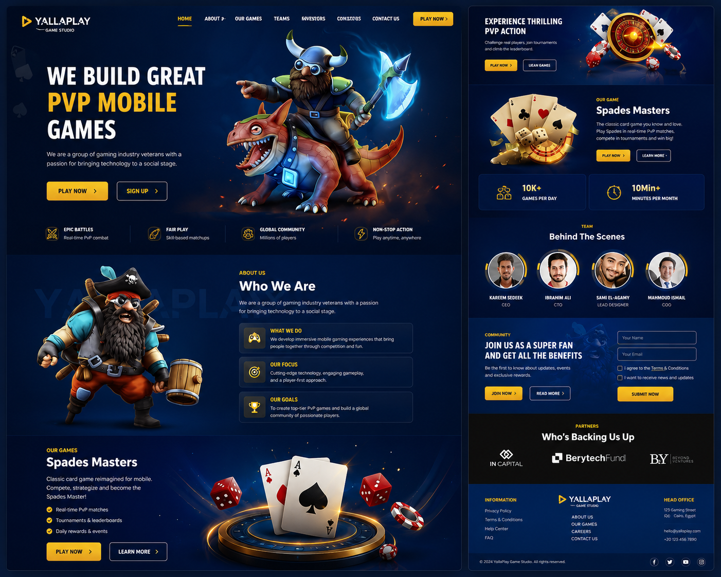 Разработка лендинга для мобильной игры