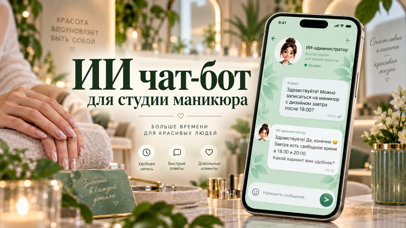 ИИ-администратор для студии маникюра