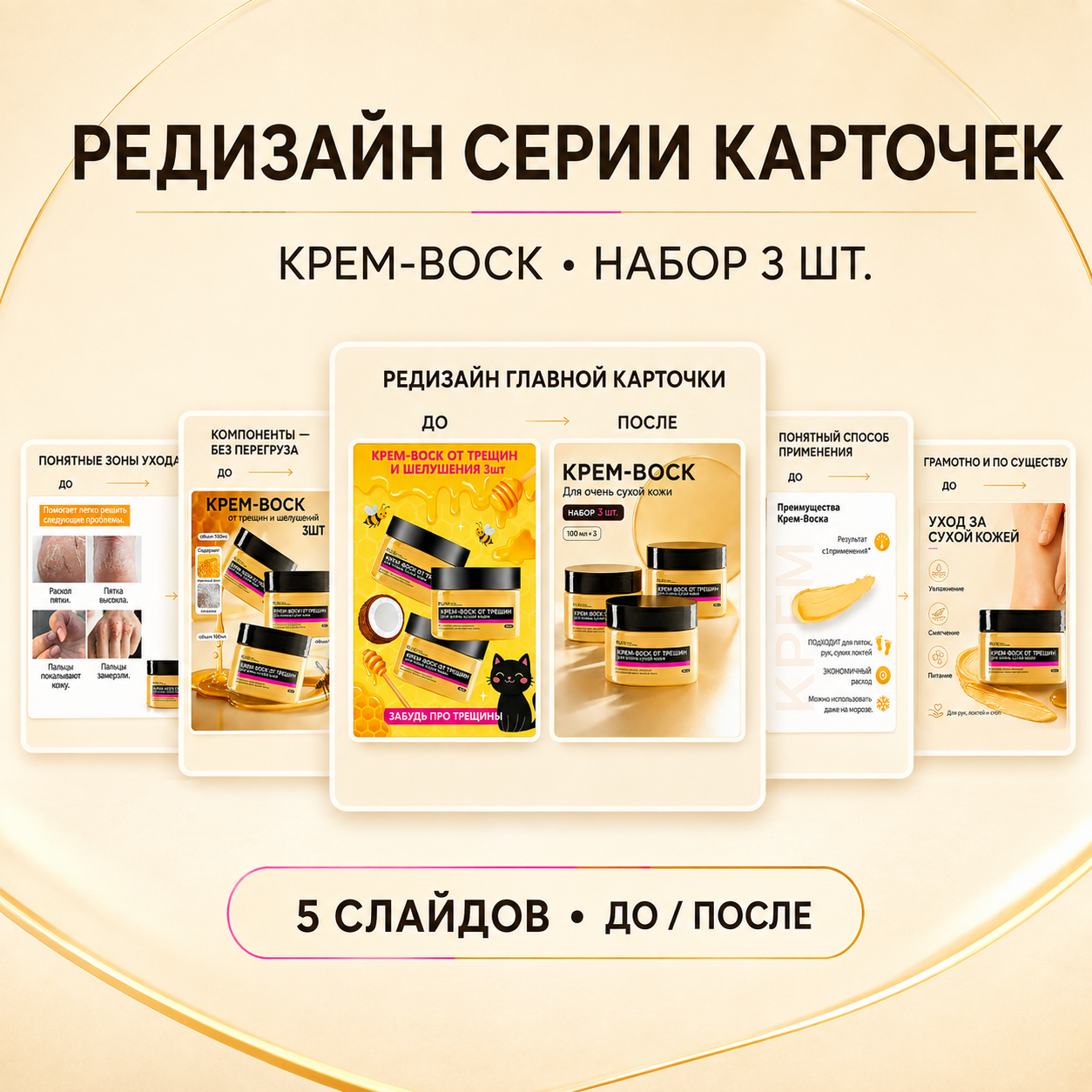 Инфографика для маркетплейса — уходовая косметика