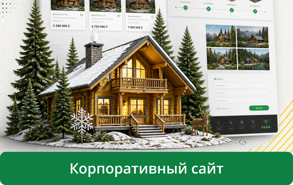 Корпоративный сайт. Дом в лесу.