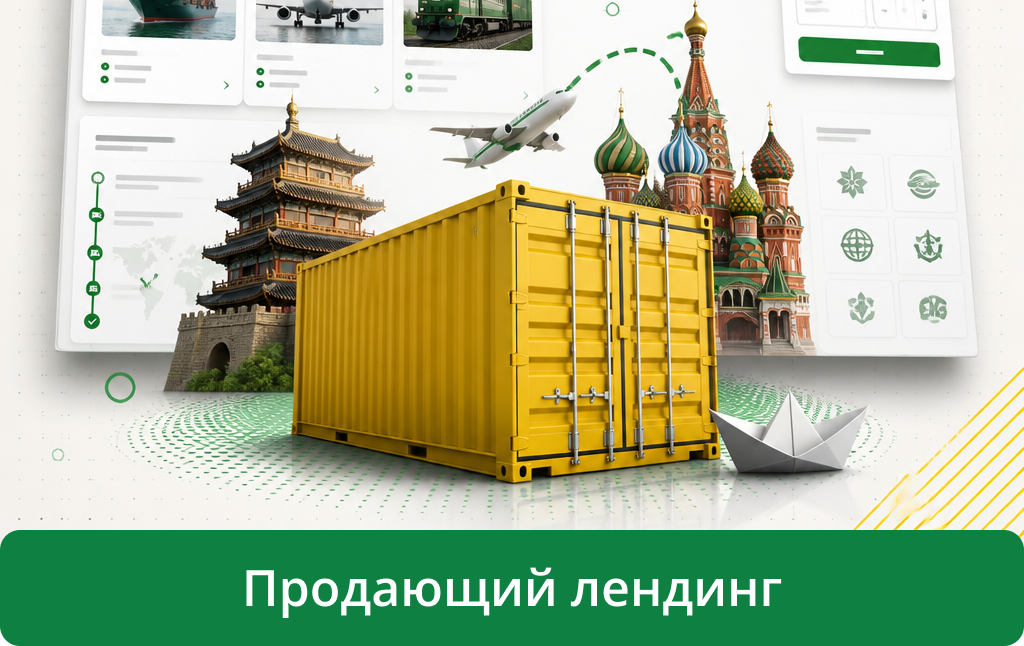 Лендинг. Доставка грузов из Китая.