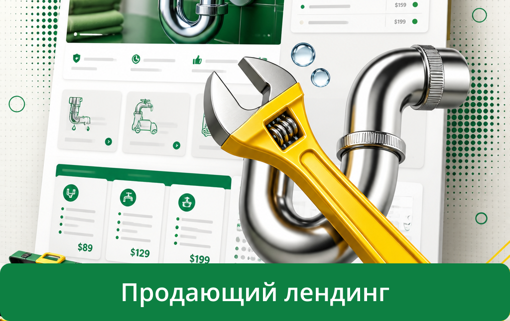 Лендинг. Сантехнические услуги.