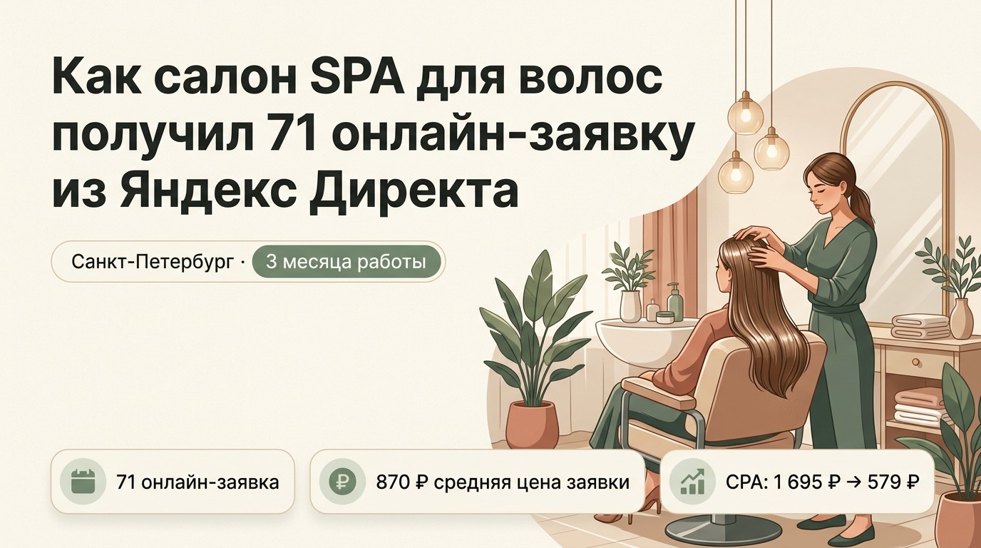 Услуги продвижения Спа для волос через яндекс директ