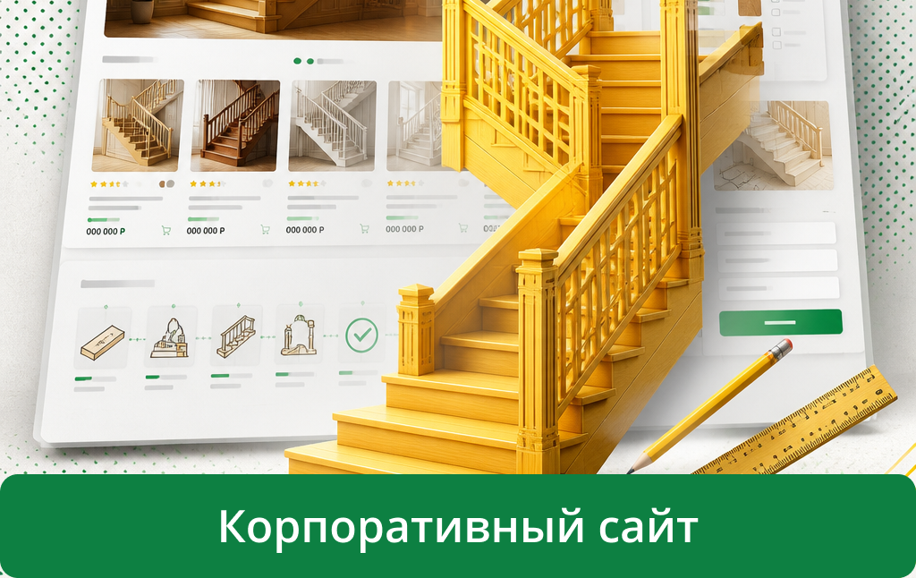 Сайт-каталог. Производство лестниц.