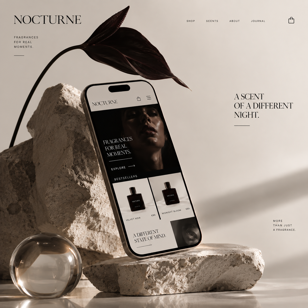 NOCTURNS EAU DE PARFUM / CHERRY / WEB-DESIGN