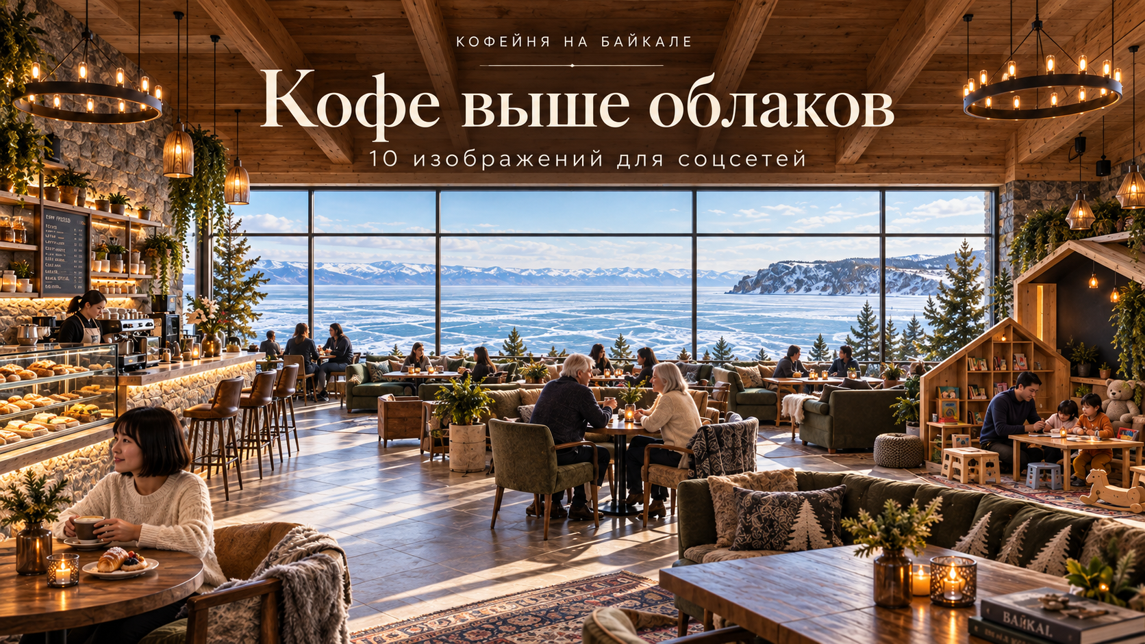 Кофе выше облаков — AI-контент для соцсетей кофейни