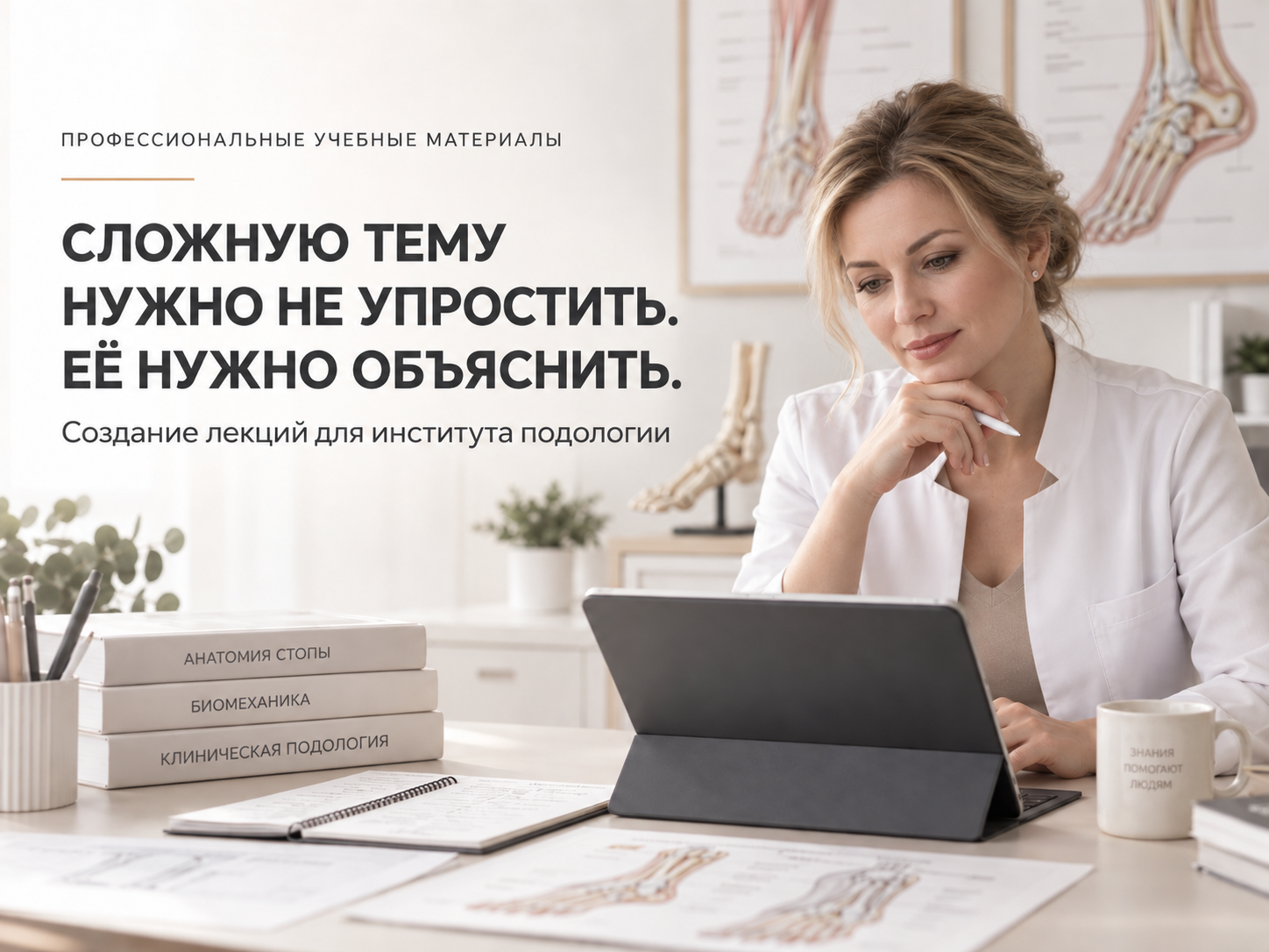 Создание лекций для института подологии