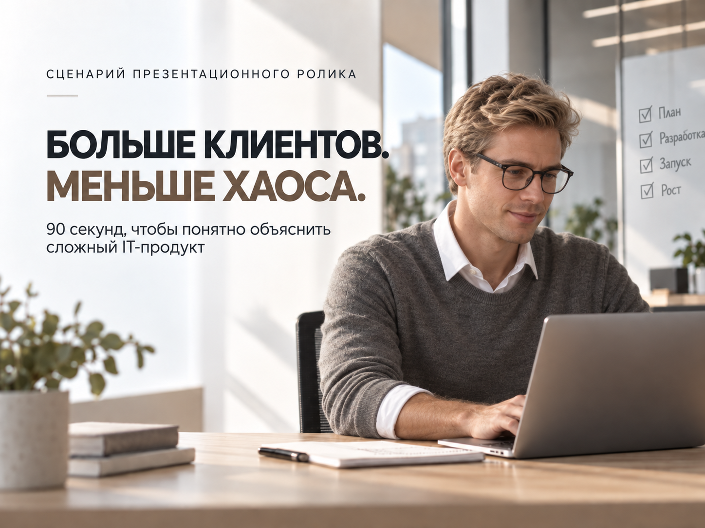Сценарий презентационного ролика для IT-сервиса: как объяснить продукт за 90 секунд