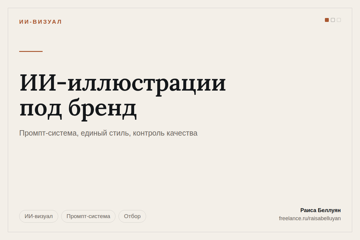 ИИ-иллюстрации под бренд: промпт-система, единый стиль и контроль качества