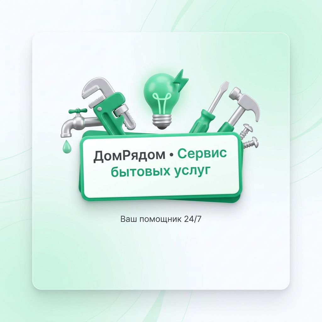 ДомРядом — Telegram- и MAX-бот для сервисных компаний и мастеров: приём заявок на бытовые услуги 24/7, статусы, уведомления клиенту, выгрузка в Google Sheets/CRM