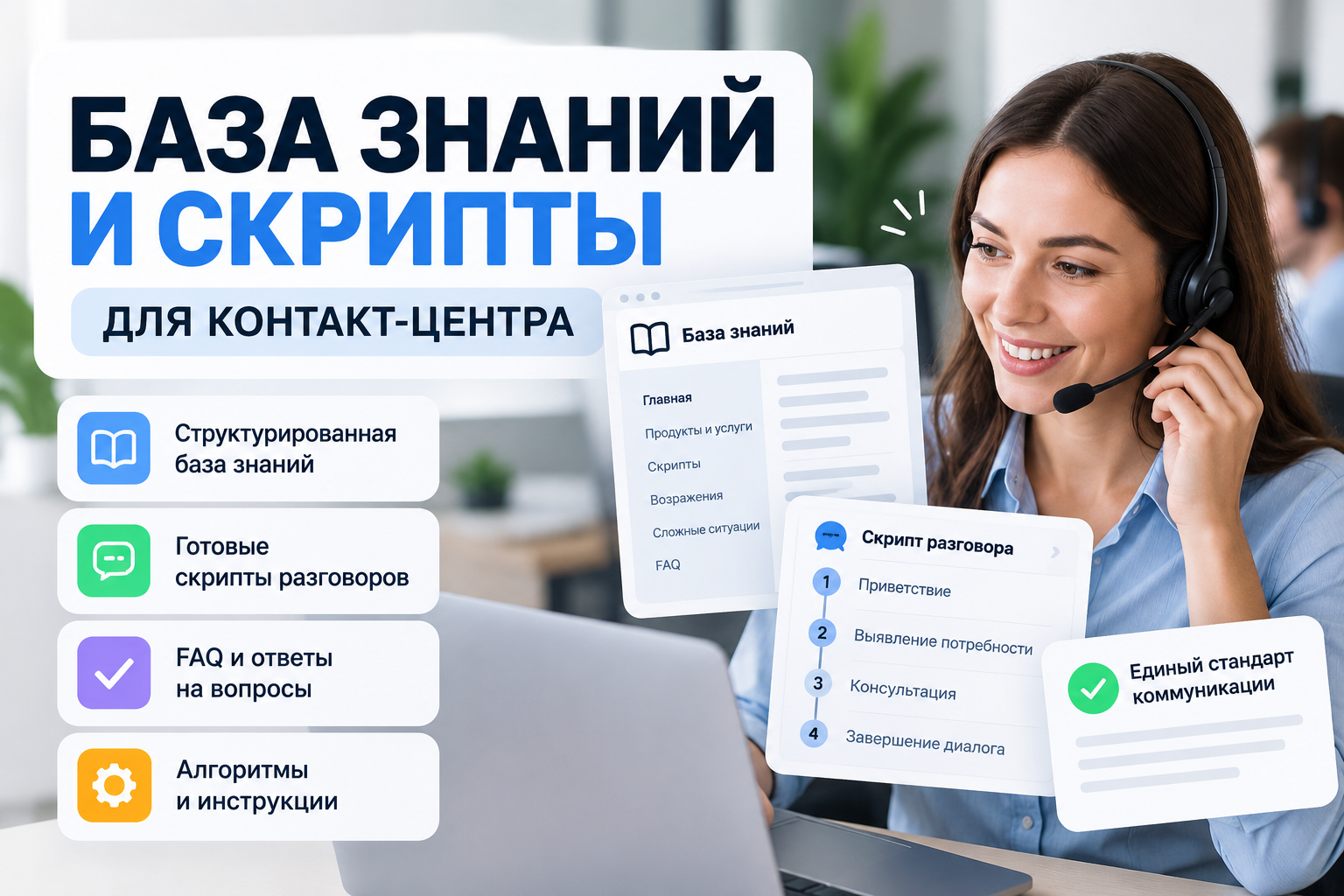 Разработка базы знаний и скриптов  для контакт-центра