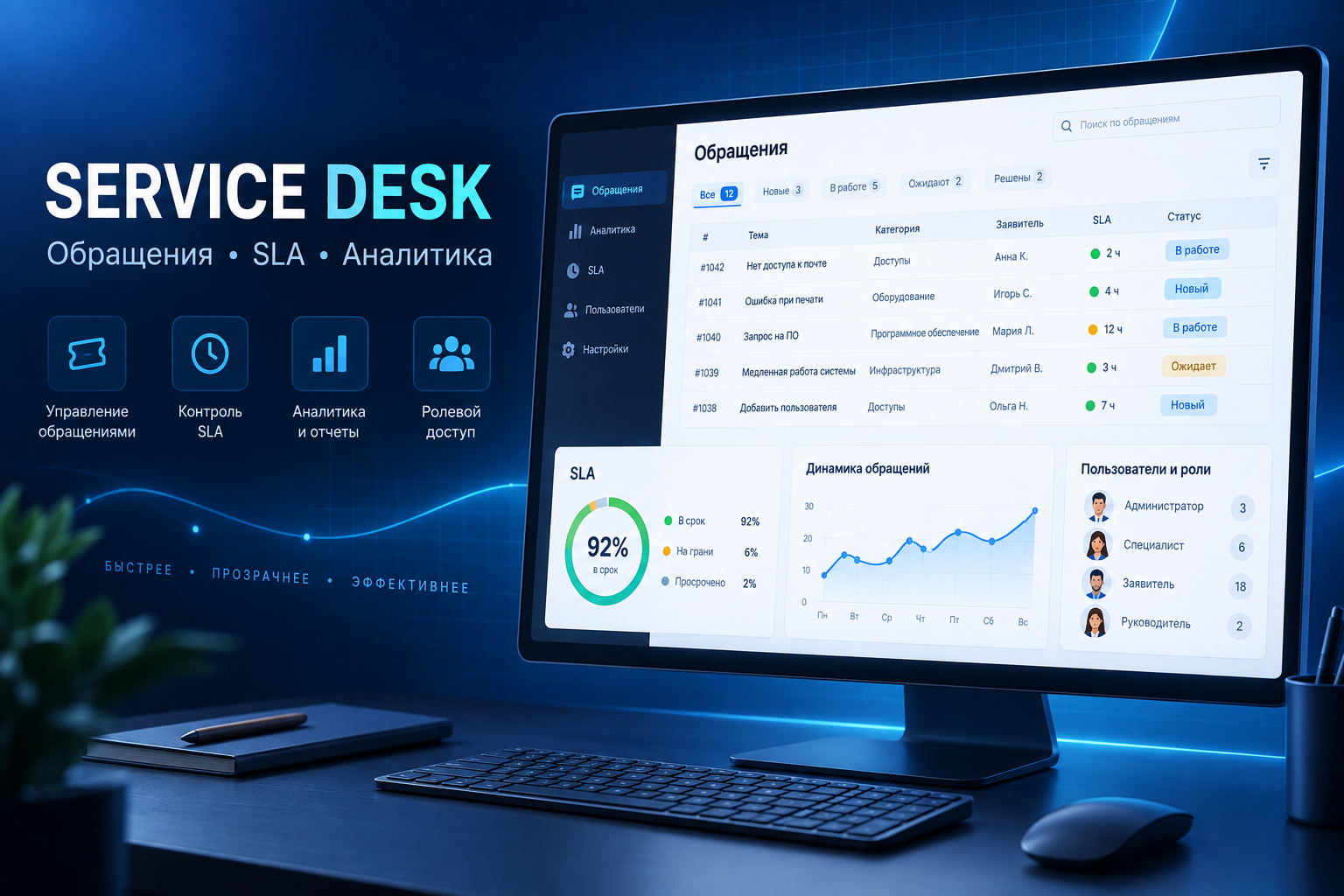 Веб-проект для регистрации и обработки внутренних обращений