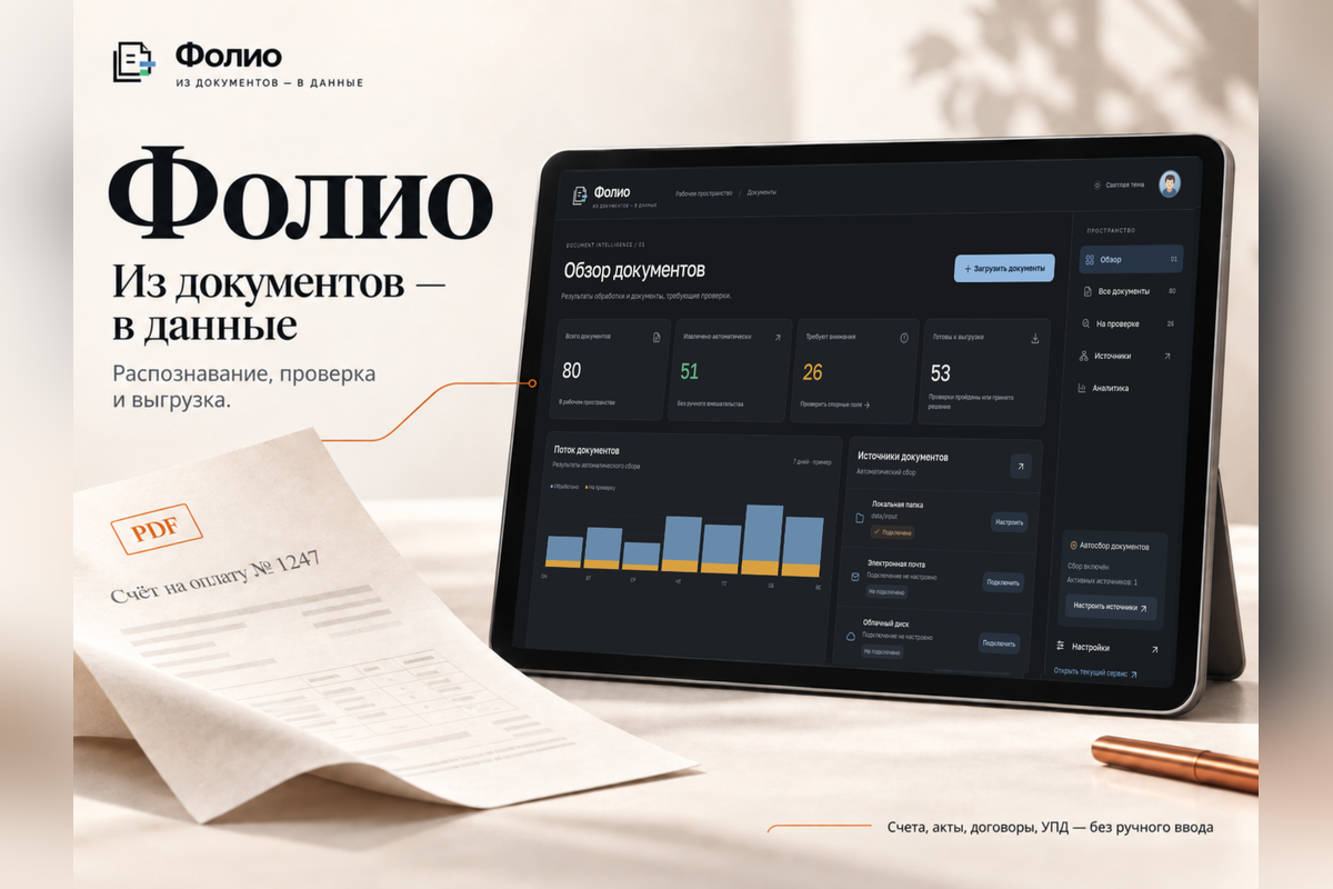 Фолио: из PDF, сканов и фотографий — в реестр документов с проверкой полей