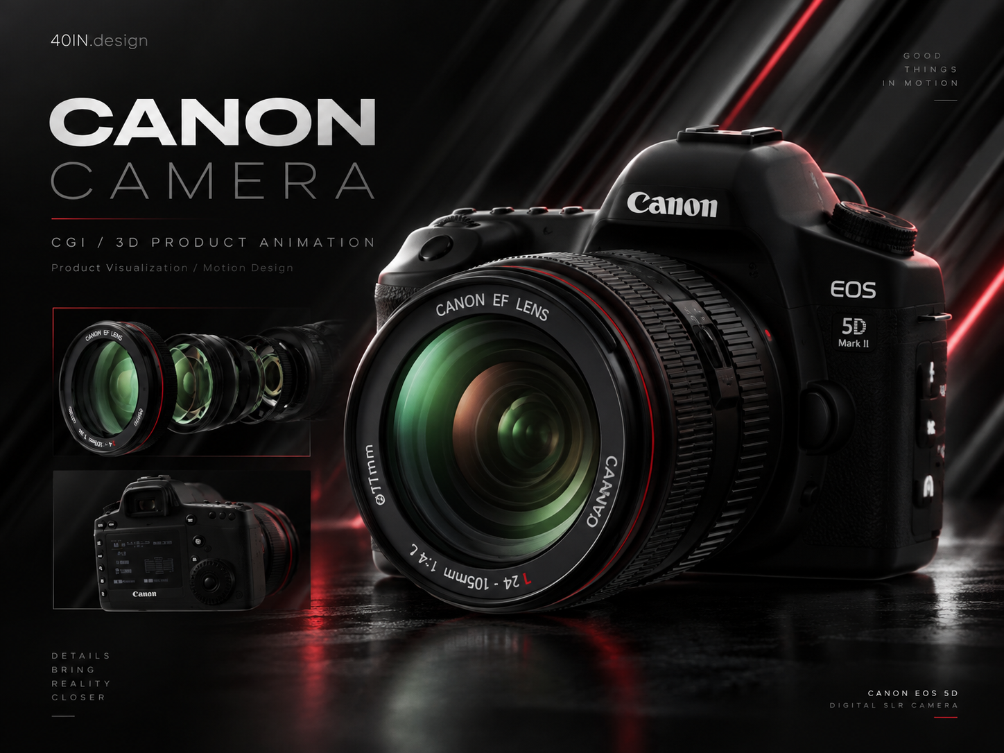 Canon Camera — CGI / 3D Product Animation