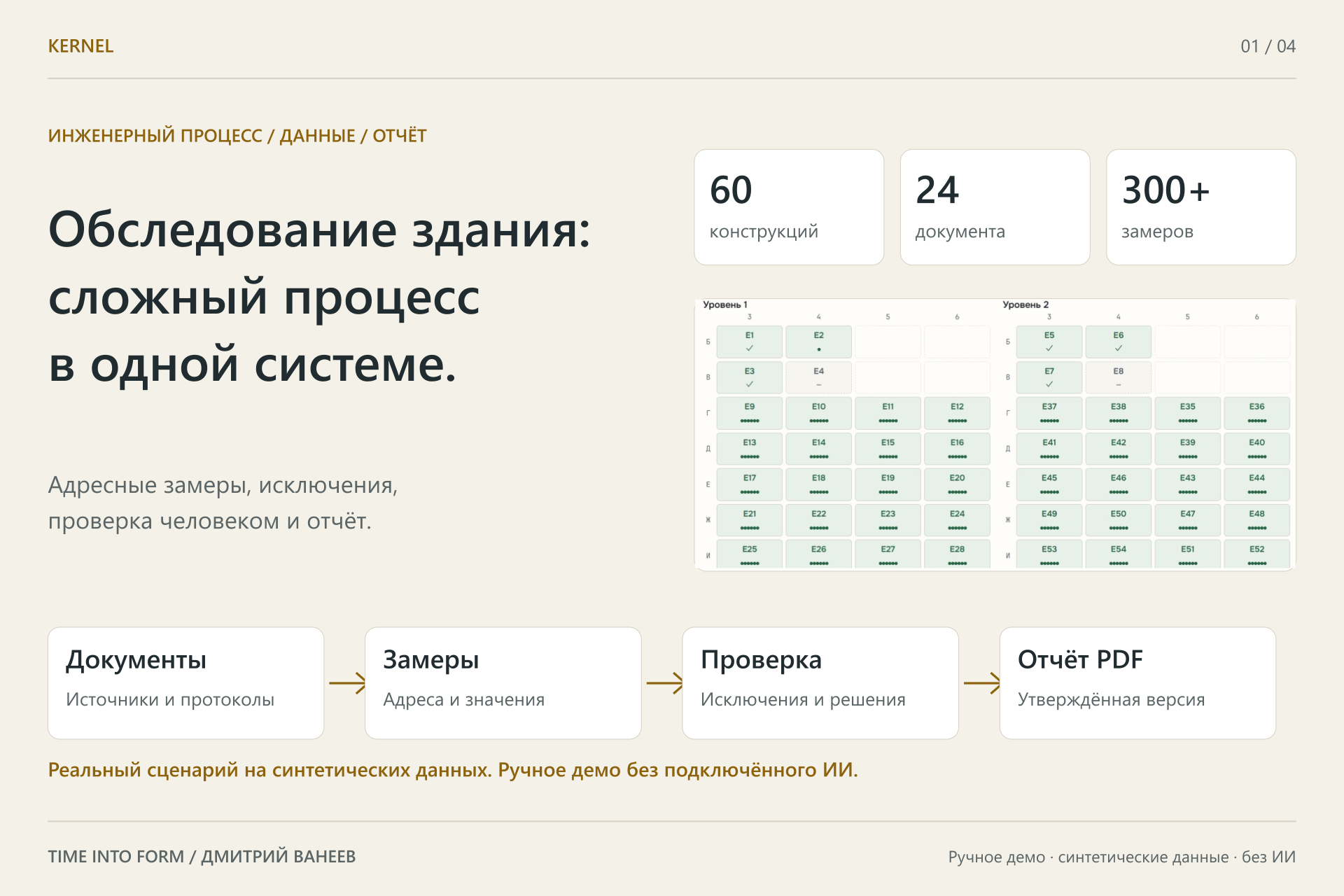 Kernel — ручное демо, продукт в разработке