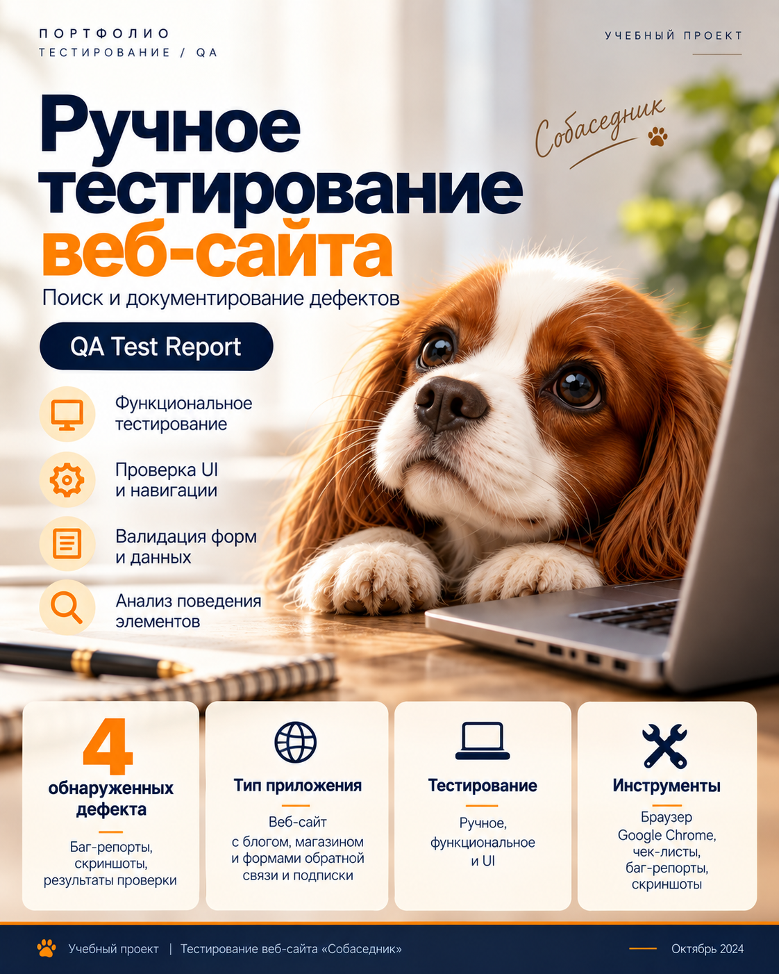 Ручное тестирование веб-сайта: поиск и документирование дефектов