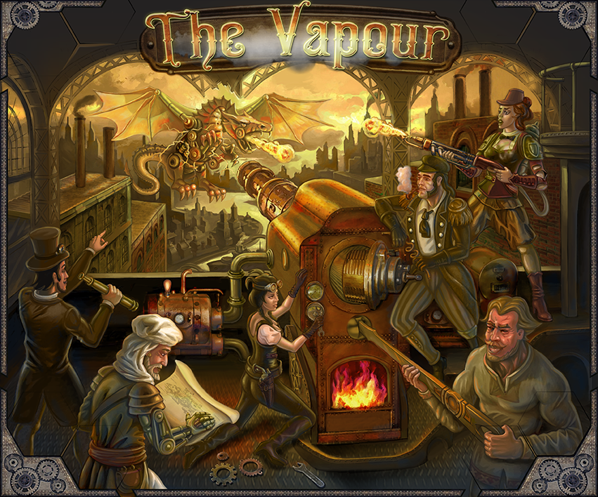 Иллюстрации для карточной стимпанк игры