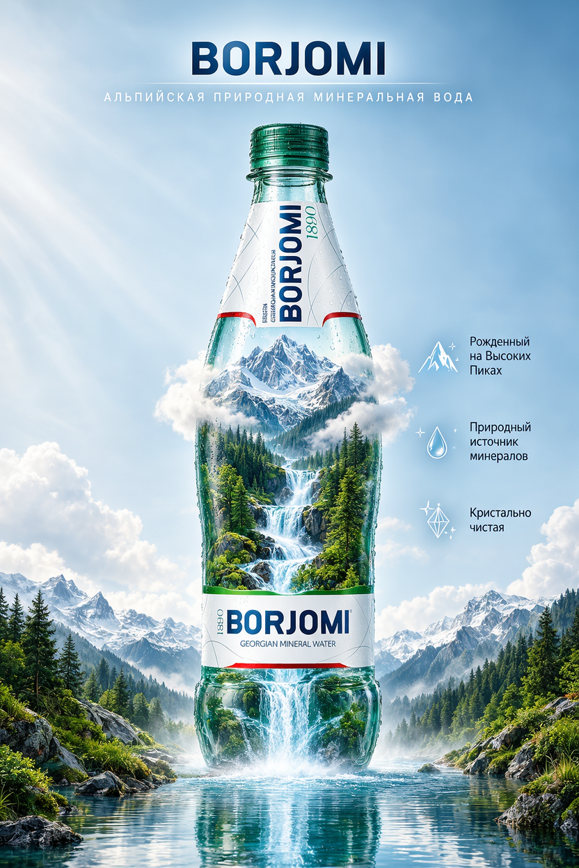 Рекламный постер BORJOMI