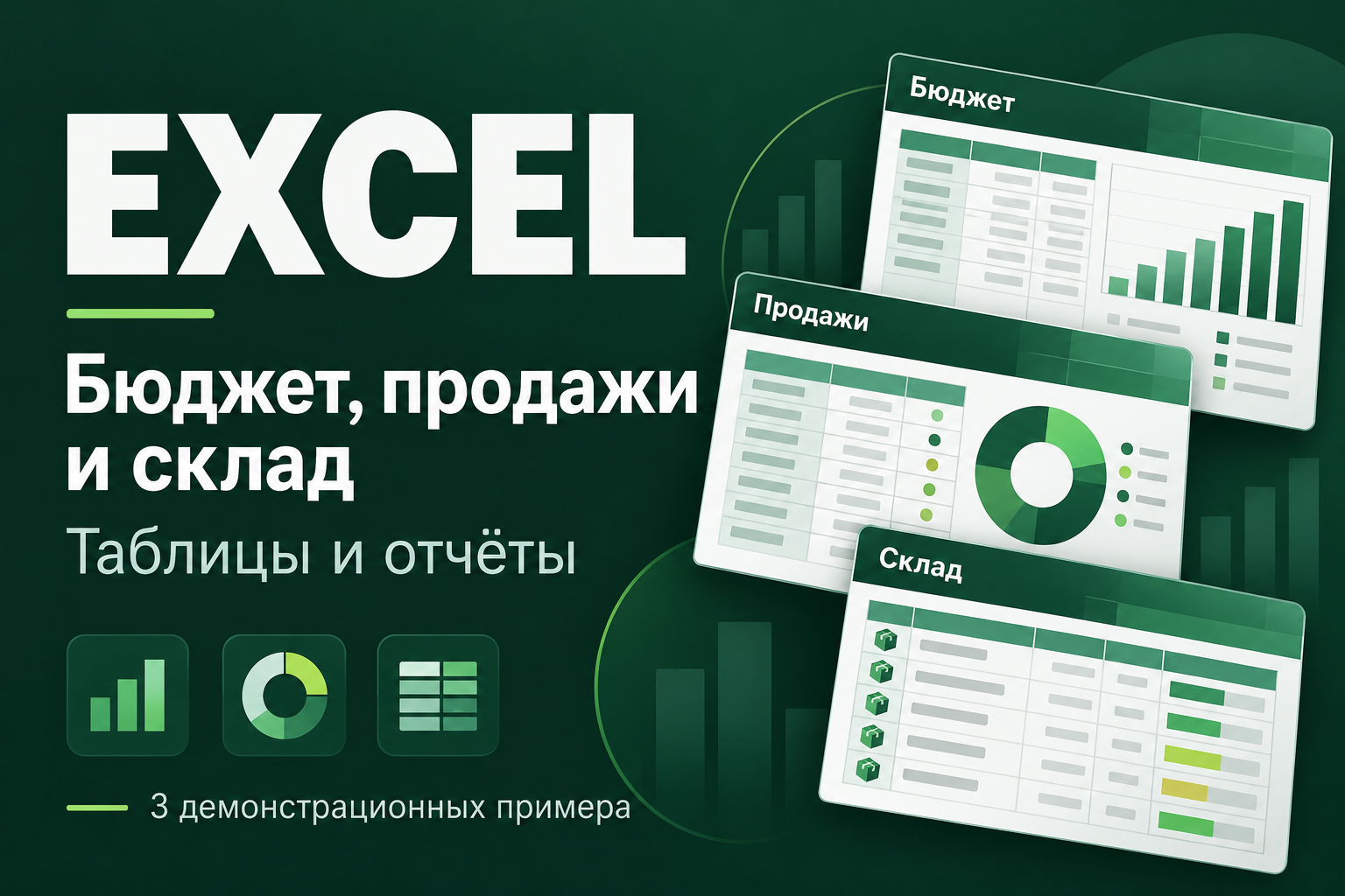 Таблицы и отчёты в Excel: бюджет, продажи и склад